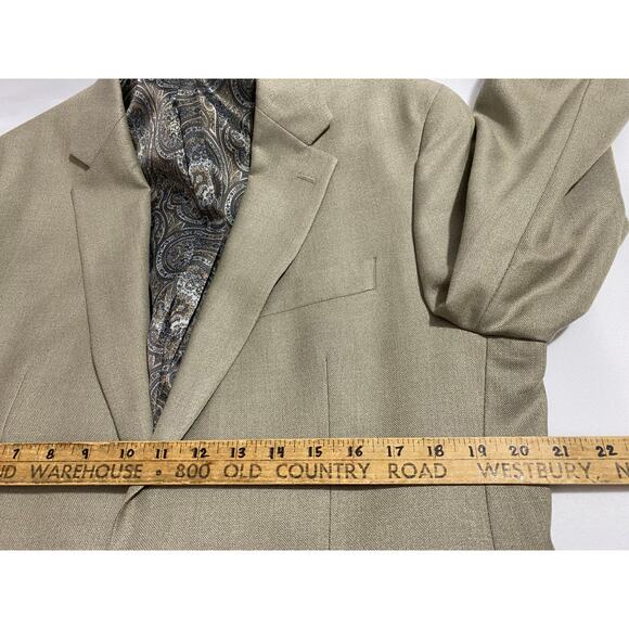 Polo Ralph Lauren Blazer Silk & Wool Blend Size 40R Tan Paisley Lining MSRP $295 - Picture 4 of 9